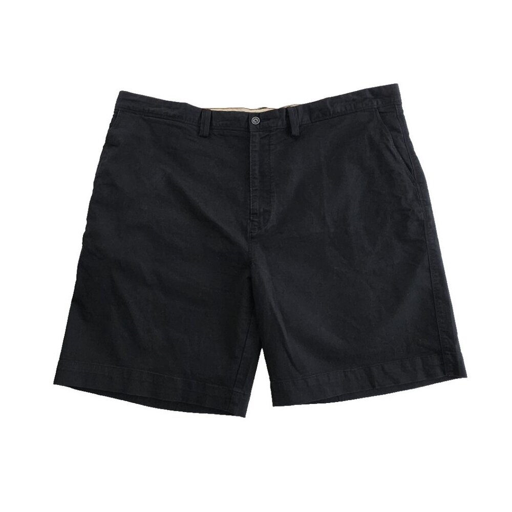 Hathaway Twill Walking Shorts Men's 44 Black Classic Stretch Golf 9"‎ Inseam